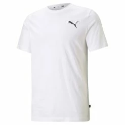 PUMA Herren ESS Essential Small Logo Tee T-Shirt Übergröße Weiss Bis 4XL