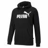 PUMA ESS Hoody FL Big Logo Herren Sweatshirt Kapuzenpullover 586686 01 Schwarz