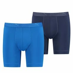 PUMA Lange Boxershorts Herren 2er Pack Sport Mikrofaser + Elastisch / Funktionsunterhosen Männer (S - XL)
