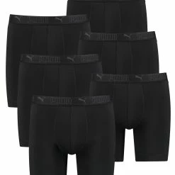 PUMA Lange Boxershorts Herren 6er Pack Sport Mikrofaser + Elastisch / Funktionsunterhosen Männer (S - XL)