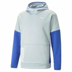 PUMA Train All Day PwrFleece Hoody Herren Sweatshirt Kapuzenpullover 522340 80 Grau