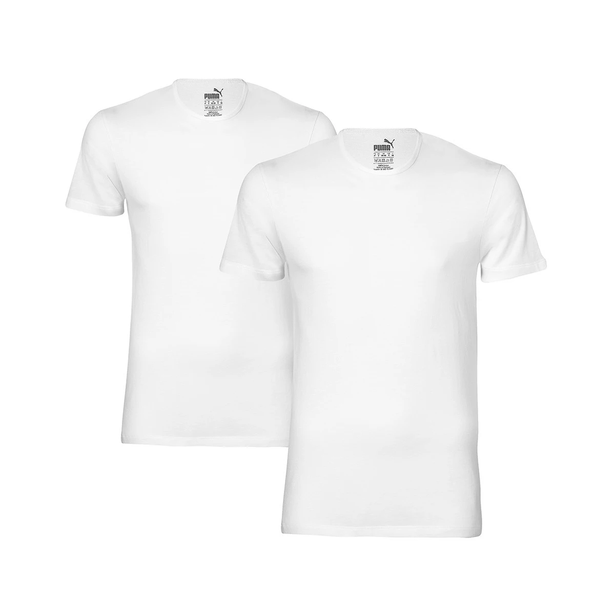 2 Er Pack Puma Basic Crew T-Shirt Men Herren Unterhemd Rundhals 1 2 Er Pack Puma Basic Crew T-Shirt Men Herren Unterhemd Rundhals