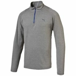 Puma Golf Solid 1/4 ZIP POPOVER Sweater Pullover Dry Cell Grau