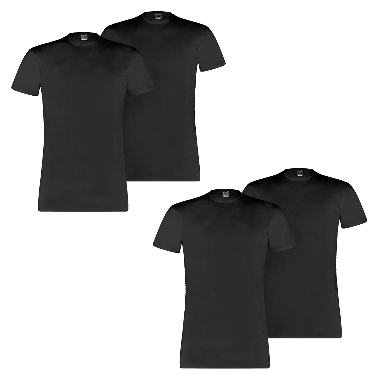 4 Er Pack Puma Basic Crew T-Shirt Men Herren Unterhemd Rundhals 1 4 Er Pack Puma Basic Crew T-Shirt Men Herren Unterhemd Rundhals