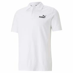 PUMA Herren ESS Pique Polo Shirt Weiss 586674 02