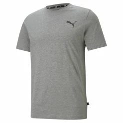 PUMA Herren ESS Essential Small Logo Tee T-Shirt Übergröße Grau Bis 4XL