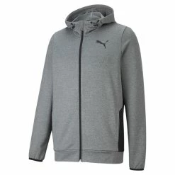 PUMA Herren RTG FZ Hoodie Full Zip Hoodie Jacke Grau Übergrößen Bis 4XL