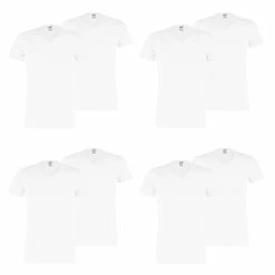 8 Er Pack Puma Basic V Neck T-Shirt Men Herren Unterhemd V-Ausschnitt