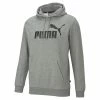 PUMA ESS Hoody FL Big Logo Herren Sweatshirt Kapuzenpullover 586686 03 Grau