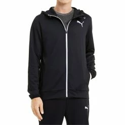 PUMA Herren RTG FZ Hoodie Full Zip Hoodie Jacke Schwarz -puma shop d4d3ed57c8f86fda543747b2f214f36e