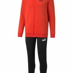 PUMA Herren Clean Sweat Suit FL Trainingsanzug Jogginganzug 585841 Rot