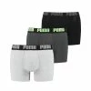 Puma Herren Cat Boxer Shorts Everyday Unterhose Pant Unterwäsche 3 Er Pack