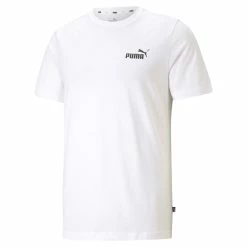PUMA Herren ESS Essential Small Logo Tee T-Shirt Übergröße Weiss Bis 4XL