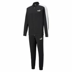 PUMA Herren Baseball Tricot Suit Trainingsanzug Jogginganzug 585843 Schwarz